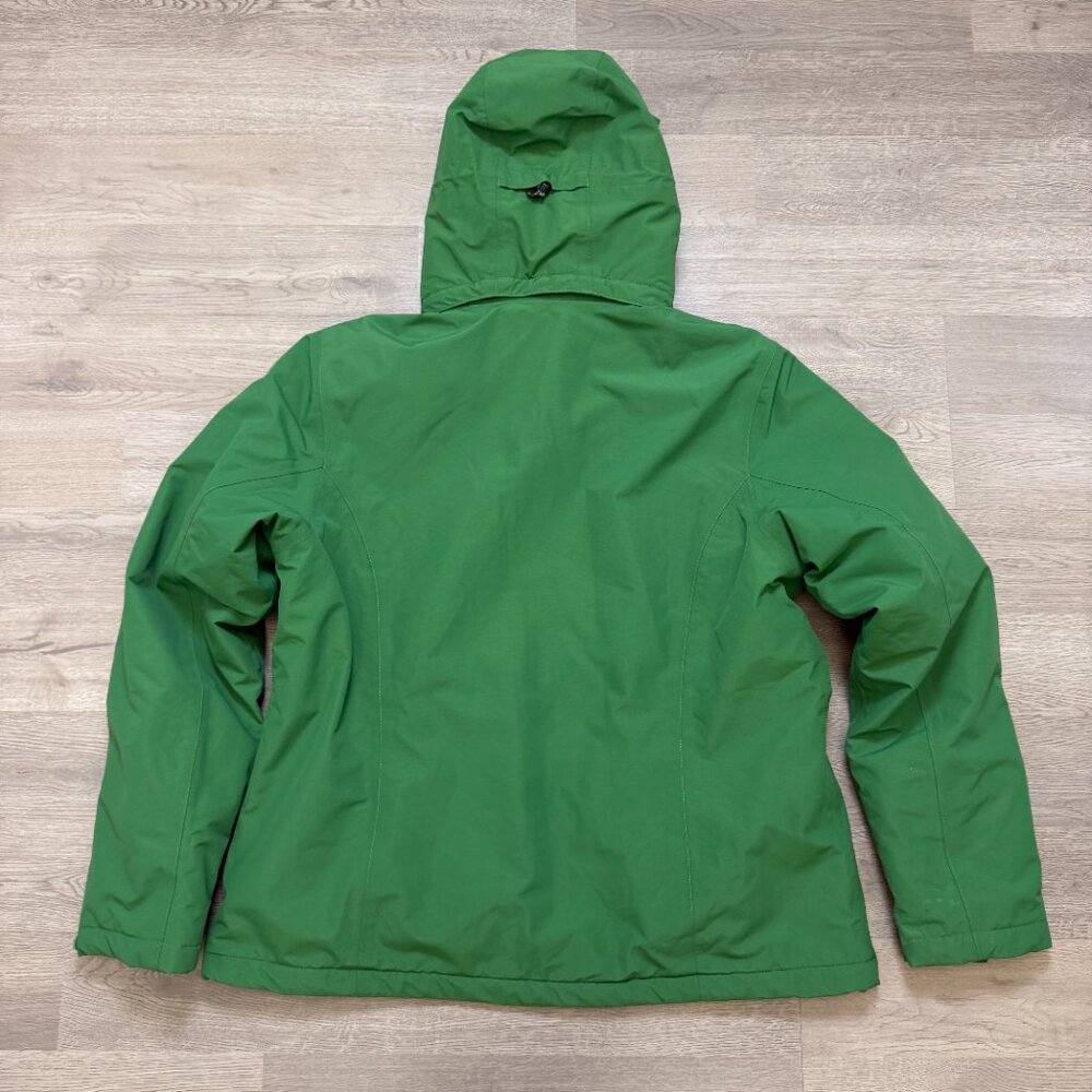 Lands' End Squall Waterproof Fleece Lined Hooded Parka Coat Green Womens L 14-16 - Picture 11 of 16